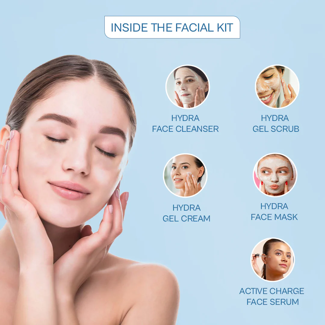 Hydration Combo, Hydra Charge Facial Kit & Hydrating Aqua Gel for 72 Hours Moisturization - Image 5