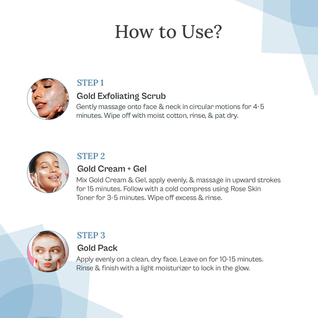 Gold Facial Kit For Even Skin Tone & Glow - Image 6
