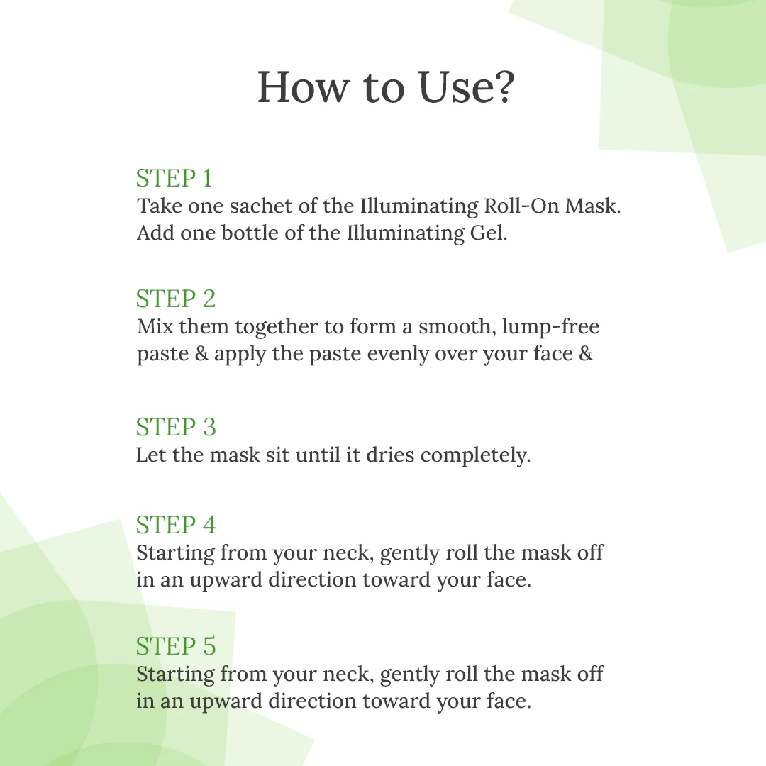 Illuminating Roll On Mask & Illuminating Gel for Radiant Skin with Aloe Vera & Mint - 15 gm + 30 ml - Image 6