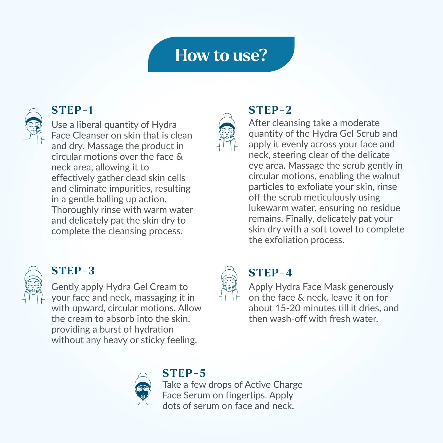 Pack of 2 Hydra Charge & Skin Filler Treatment Facial Kit- 7 in 1 - Image 5