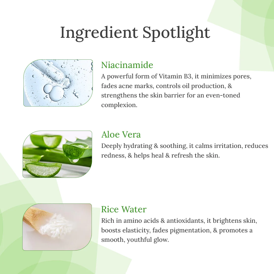 Rice Water Face Serum With 10% Niacinamide - Image 3