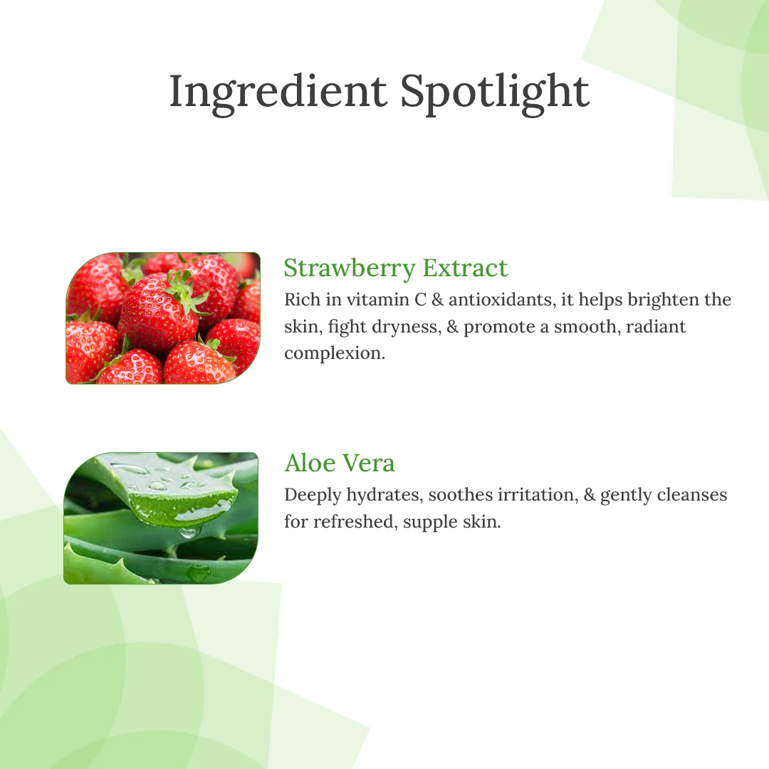 Strawberry Face Wash For Hydration & Deep Cleanse - Image 4