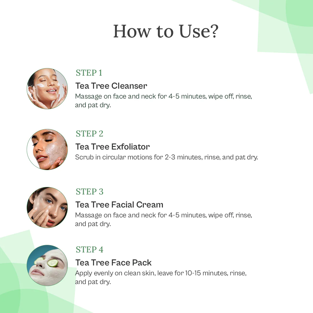 Tea Tree Facial Kit 7 in 1 for Oily Skin 40g + 33ml - Image 6